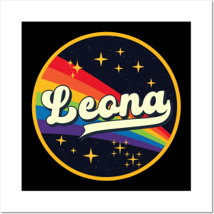 Leona // Rainbow In Space Vintage Style Posters and Art